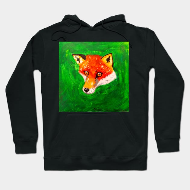 Fox Face Hoodie by Art of V. Cook